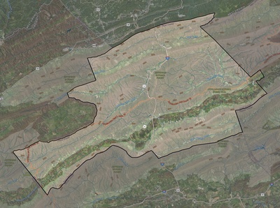 Bland County VA USGS imagery and topo map