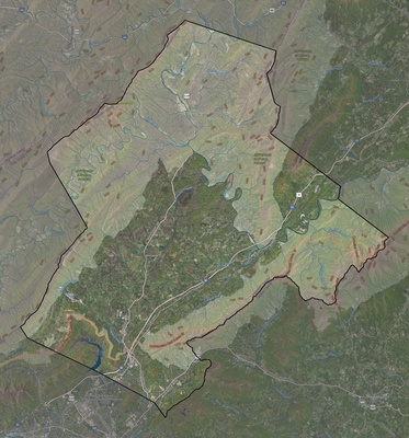Botetourt County VA USGS imagery and topo map