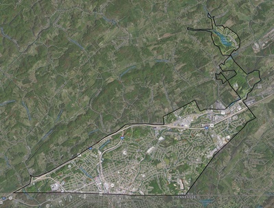 Bristol County VA USGS imagery and topo map
