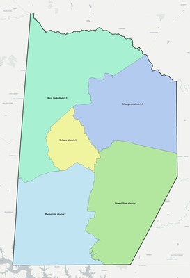 Brunswick County VA townships and subdivisions map