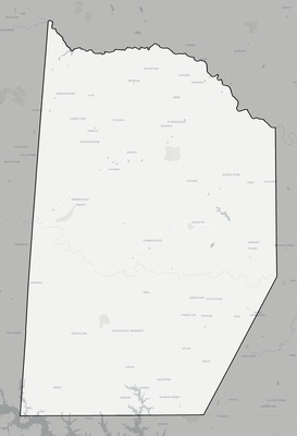 Brunswick County VA county basemap context