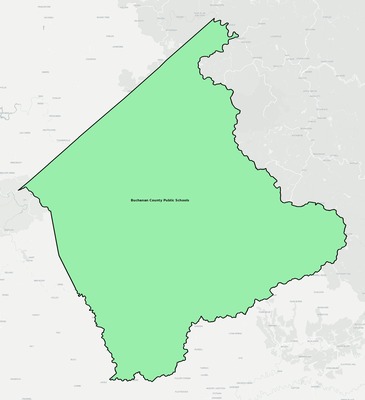 Buchanan County VA school district boundaries map