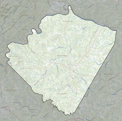 Buckingham County VA USGS topo map