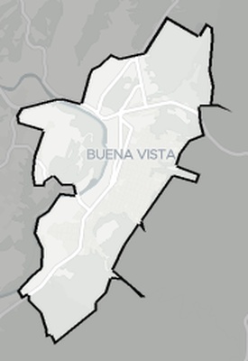Buena Vista County VA county basemap context