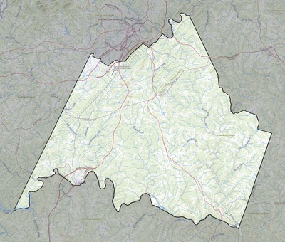 Campbell County VA USGS topo map
