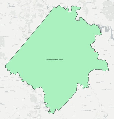 Caroline County VA school district boundaries map