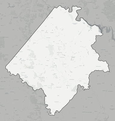 Caroline County VA county basemap context
