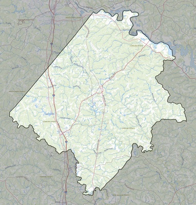 Caroline County VA USGS topo map
