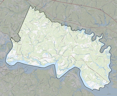 Charles City County VA USGS topo map