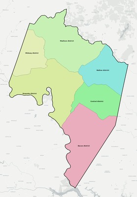 Charlotte County VA townships and subdivisions map
