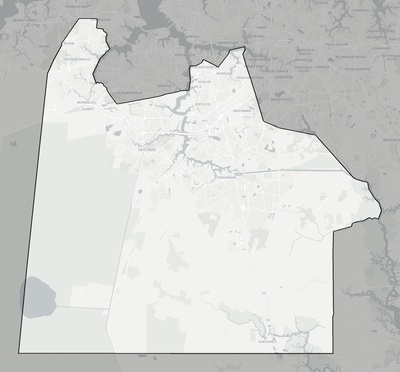 Chesapeake County VA county basemap context