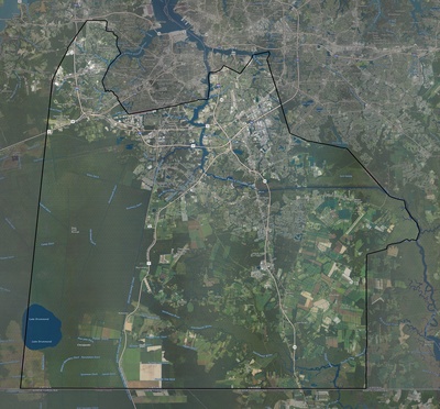 Chesapeake County VA USGS imagery and topo map