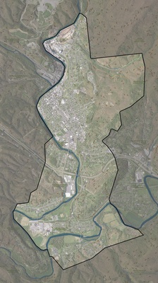 Covington County VA USGS imagery and topo map