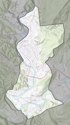 Covington County VA USGS topo map