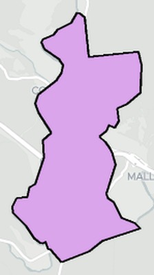 Covington County VA ZIP code boundaries map