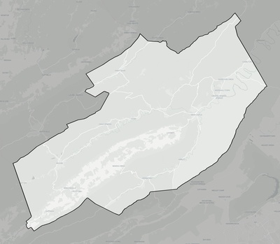 Craig County VA county basemap context
