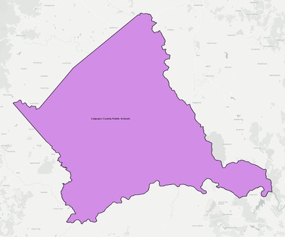 Culpeper County VA school district boundaries map