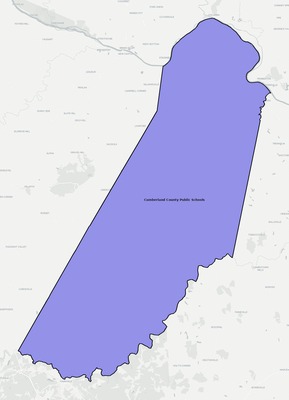 Cumberland County VA school district boundaries map