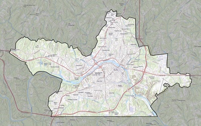 Danville County VA USGS topo map