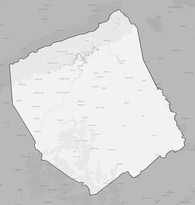 Dickenson County VA county basemap context
