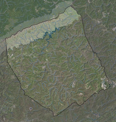 Dickenson County VA USGS imagery and topo map