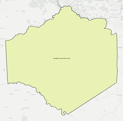 Dinwiddie County VA school district boundaries map
