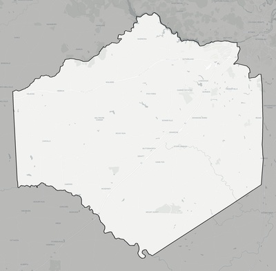 Dinwiddie County VA county basemap context