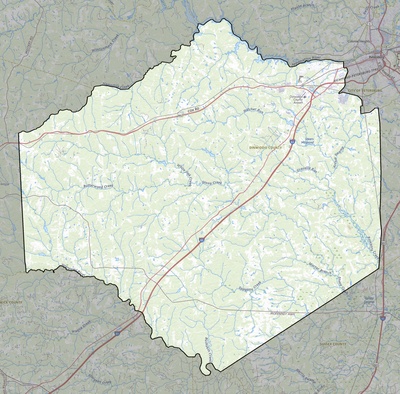 Dinwiddie County VA USGS topo map