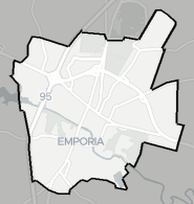 Emporia County VA county basemap context