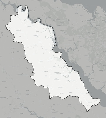 Essex County VA county basemap context