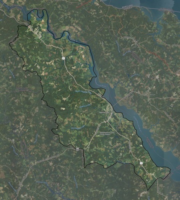 Essex County VA USGS imagery and topo map
