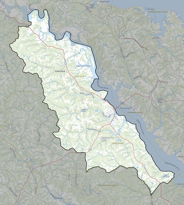 Essex County VA USGS topo map