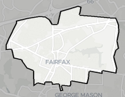Fairfax County VA county basemap context