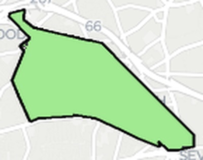 Falls Church County VA townships and subdivisions map
