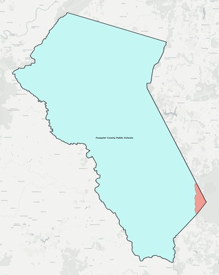 Fauquier County VA school district boundaries map