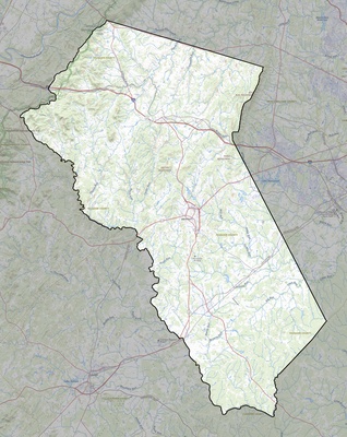 Fauquier County VA USGS topo map