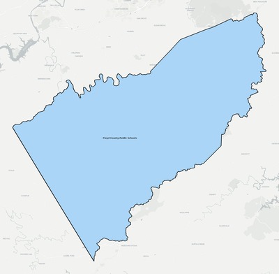 Floyd County VA school district boundaries map