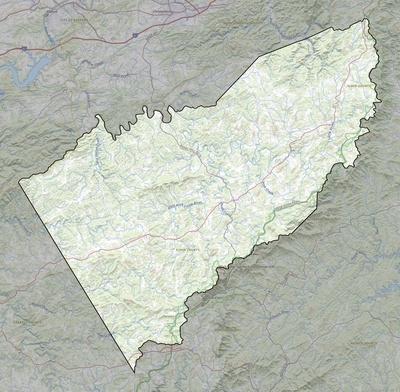 Floyd County VA USGS topo map