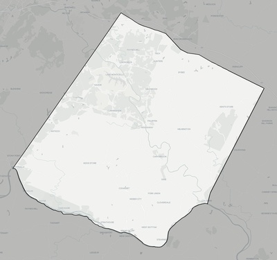 Fluvanna County VA county basemap context