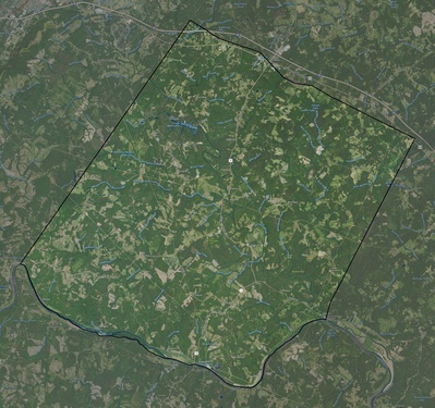 Fluvanna County VA USGS imagery and topo map