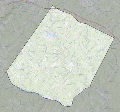 Fluvanna County VA USGS topo map