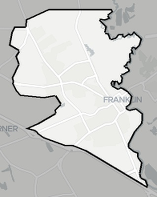 Franklin County VA county basemap context