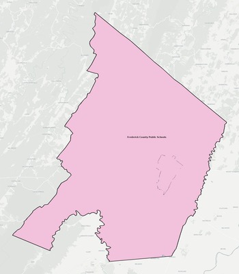 Frederick County VA school district boundaries map