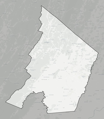 Frederick County VA county basemap context