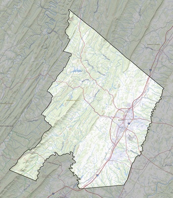 Frederick County VA USGS topo map