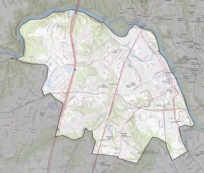 Fredericksburg County VA USGS topo map