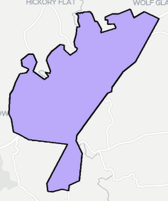 Galax County VA ZIP code boundaries map