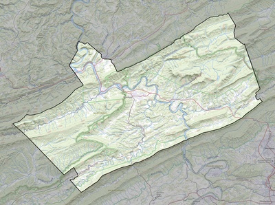 Giles County VA USGS topo map