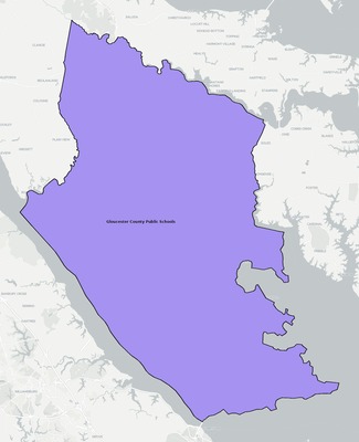Gloucester County VA school district boundaries map