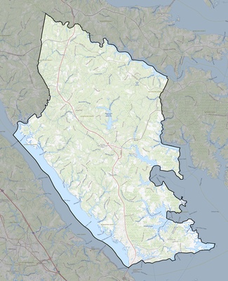 Gloucester County VA USGS topo map